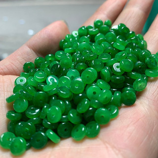 ((100 Chiếc) Hạt Abacus Bashan Ngọc Bích Vàng Trắng Xanh - Phụ Kiện Tự Làm Vòng Tay)