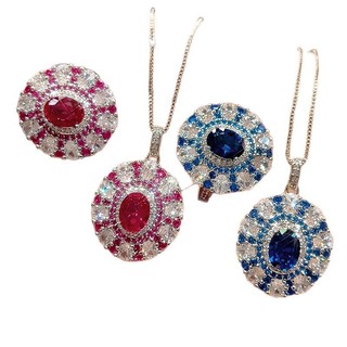 Đá hình trứng cột sống corundum đỏ xanh, phong cách châu âu mỹ hiện đại
