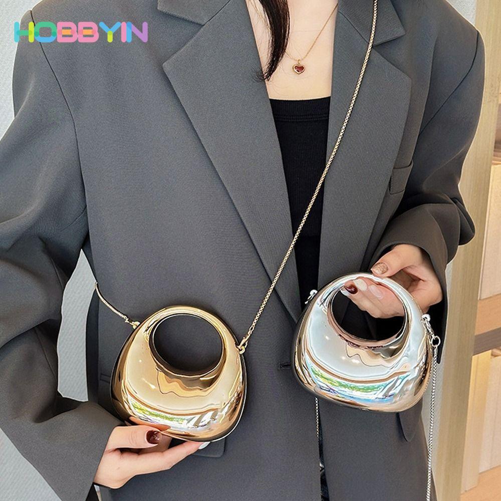 Túi xách HOBBYIN, Túi ly hợp di động Acrylic, Túi đeo tay cầm nhỏ thanh lịch thời trang dành cho nữ