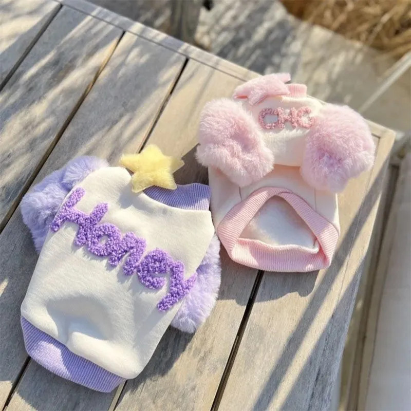 Mùa Thu Đông Thú Cưng Áo Lông Cừu Ấm Quần Áo Cho Chó Teddy Bichon Quần Áo Mèo Nhỏ Chó Mùa Đông Quần Áo
