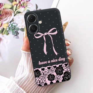 Vỏ Mới Cho Tecno Spark Go 2 Ốp Lưng KM4 LJ7 Hoa Phổ Biến Nơ Mềm Silicon Dành Cho Tecno Spark Go2 2s Pop 10 4G Ốp Lưng