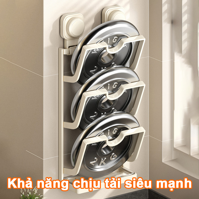 Giá Đỡ Nắp Nồi Treo Tường, Kệ Đựng Đồ Nhà Bếp Đa Năng Không Khoan, Nhiều Tầng Bền Bỉ Cho Gian Bếp