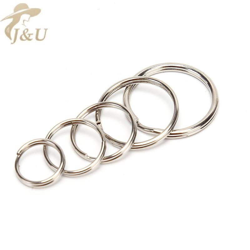 JU 100 cái/lốc móc chìa khóa DIY kim loại, phù hợp làm nhẫn vòng