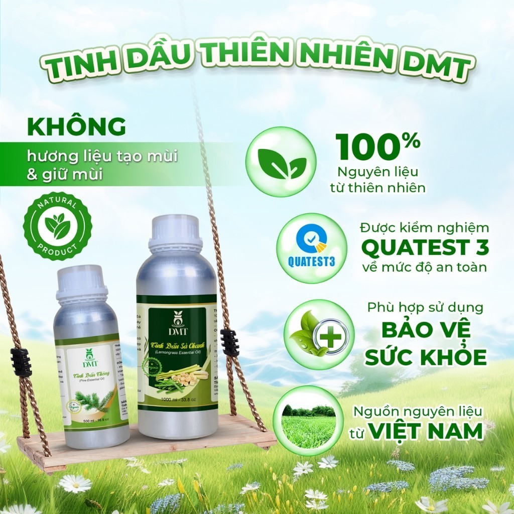 [Chai lớn 500ml] Tặng máy xông tinh dầu hơi nước radio khi mua 500ml Tinh dầu xông thơm phòng DMT