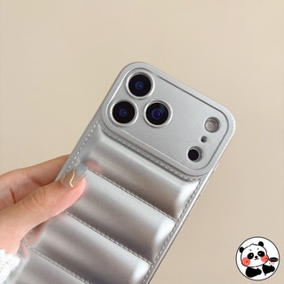 Vỏ áo khoác xuống cho Realme C65 C65S 5G 4G Vỏ điện thoại mềm chống sốc màu kẹo mùa đông sang trọng dễ thương