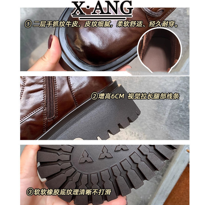 Phụ Nữ Đế Dày Tăng Cường Mùa Đông Phong Cách Mới Lông Cừu Dày Ấm Áp Giày Bốt Ngắn BLQI
