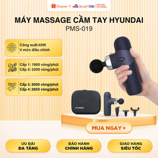 Máy massage cầm tay Hyundai PMS-019 - 4 chế độ Massage linh hoạt - Bảo hành chính hãng 12 tháng