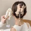Kẹp tóc cá mập ngọc trai tua rua nơ lớn, phù hợp thời trang sang trọng thu đông