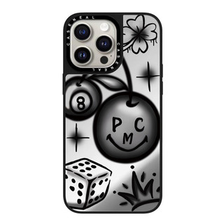 Ốp điện thoại gương chống rơi Graffiti bằng tiếng Anh thích hợp cho iPhone 17 ProMax 17 Pro 17 Air 16promax 16 15promax 15 14promax 13 13promax Vỏ bảo vệ cạnh đen