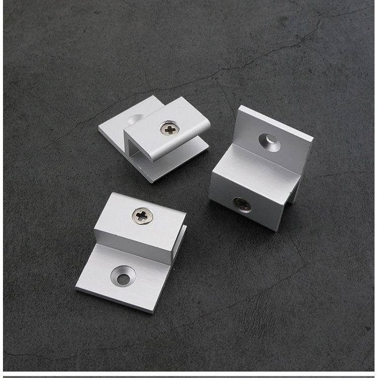 Hợp Kim Nhôm Hình Chữ h Cố Định Kẹp Gương Kính Bảng Giá Đỡ Acrylic Laminate Phân Vùng Giá Đỡ 1YNE