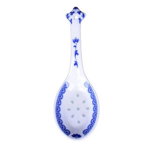 Thìa sứ Jingdezhen xanh trắng, bộ đồ ăn, thìa cơm/canh, phong cách Trung Quốc