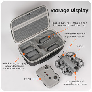 Dành cho túi lưu trữ DJI NEO 2, túi đeo kính 3 chiếc, túi máy đơn điều khiển từ xa RC-N3, sáu hộp bảo vệ điện, phụ kiện máy bay không người lái Neo2