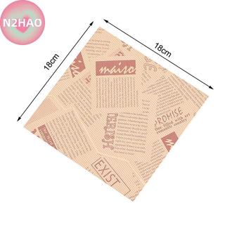 N2HAO 100 Chiếc Gói Nướng Bánh Gói Thực Phẩm Chống Mỡ Túi Giấy Sandwich Donut Bánh Mì Bọc Bánh Mì Hamburger Túi Giấy Phụ Kiện Nhà Bếp Nướng Bánh n
