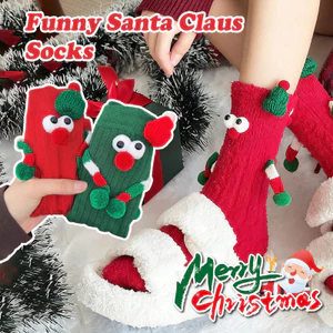 Tất và Phụ Kiện Giáng Sinh từ Polyester Co Dãn, Khăn Quàng Cổ và Mũ Ông Già Noel 3D Thoải Mái, Phù Hợp Máy Giặt cho Hàng Ngày và Lễ Hội