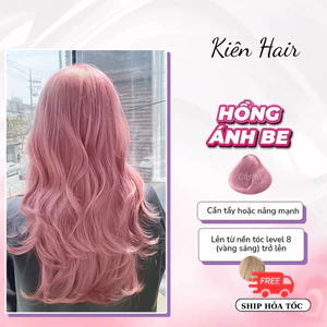 Thuốc Nhuộm Tóc Màu HỒNG NHẠT - Hồng Ánh Be, tặng kèm trợ nhuộm | Trunghair