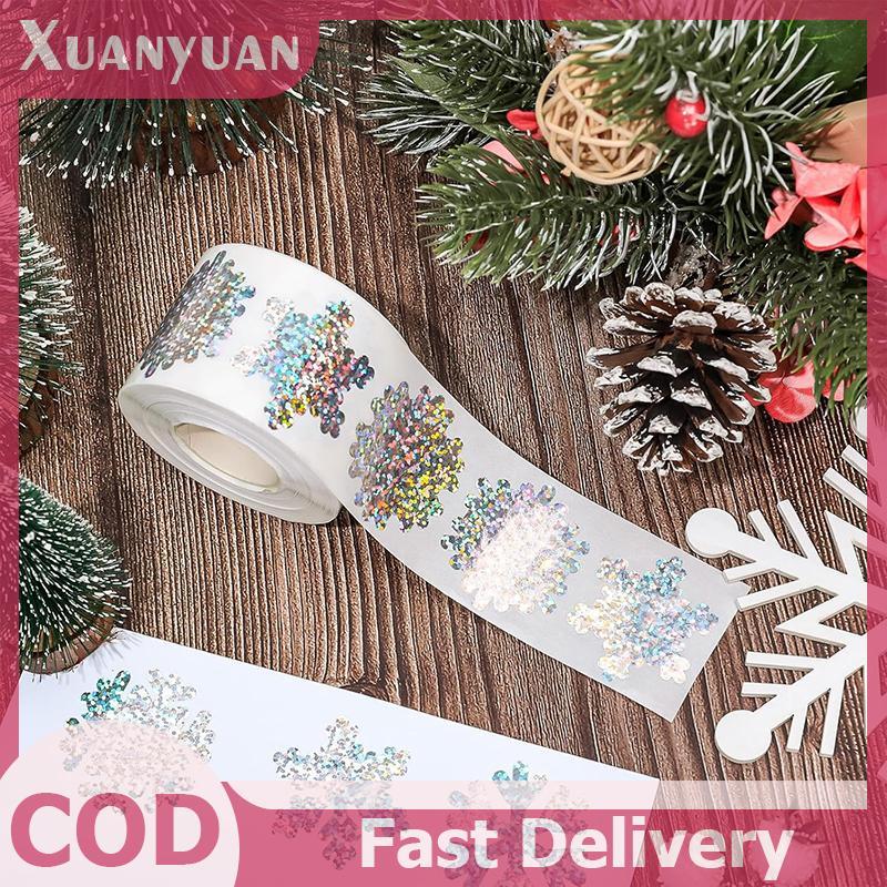 XUAN 200-500 Miếng Dán Giáng Sinh Cây Giáng Sinh Mũ Ông Già Noel Tự Dính Thẻ Quà Tặng PVC Gói Quà Cói Đề Can Trang Trí Tiệc VN