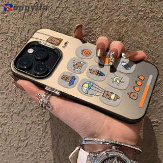 Ốp Điện Thoại Capybara Hoạt Hình Cho Samsung Galaxy S25 Edge S24 S23 S22 S21 S20 Plus Ultra Lite FE S25 + S24 + S23 + S22 + S21 + S20 + Vỏ Mờ Dễ Thương Ngộ nghĩnh Chống Sốc Ốp Lưng Cứng