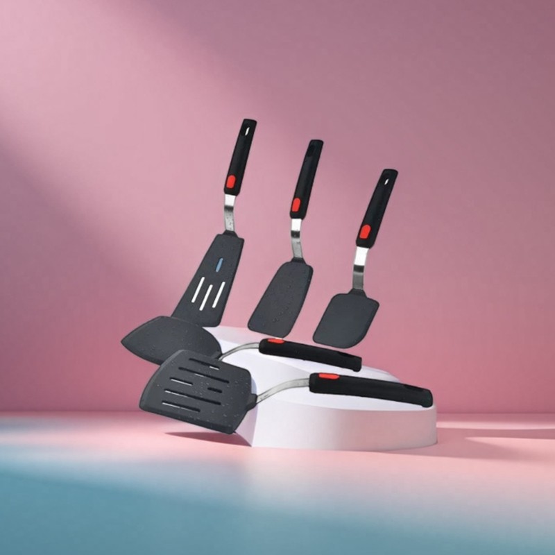 Thìa silicon chống dính bền hàng đầu Dụng cụ nhà bếp Turner chịu nhiệt độ để lật trứng và thịt