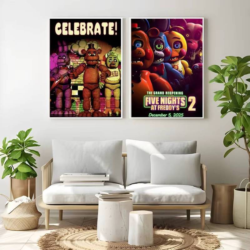 Fnaf Năm Đêm Tại Freddys Poster Treo Tường Nghệ Thuật Cổ Điển, Trang Trí Nhà Cửa, Quà Tặng