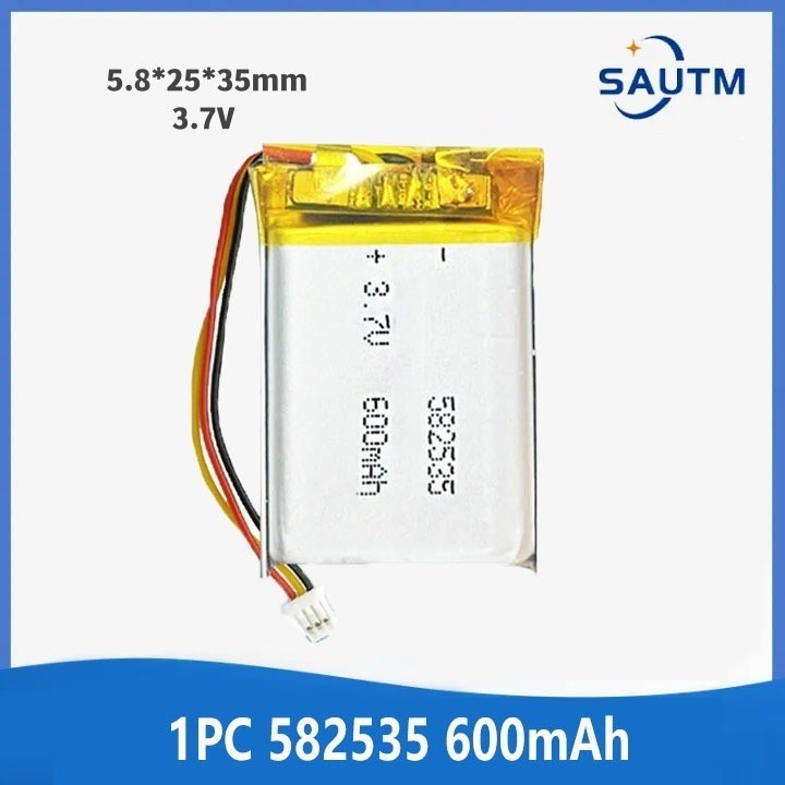 582535 602535 Pin Lithium Polymer Sạc 3.7V 600mAh | Shopee Việt Nam