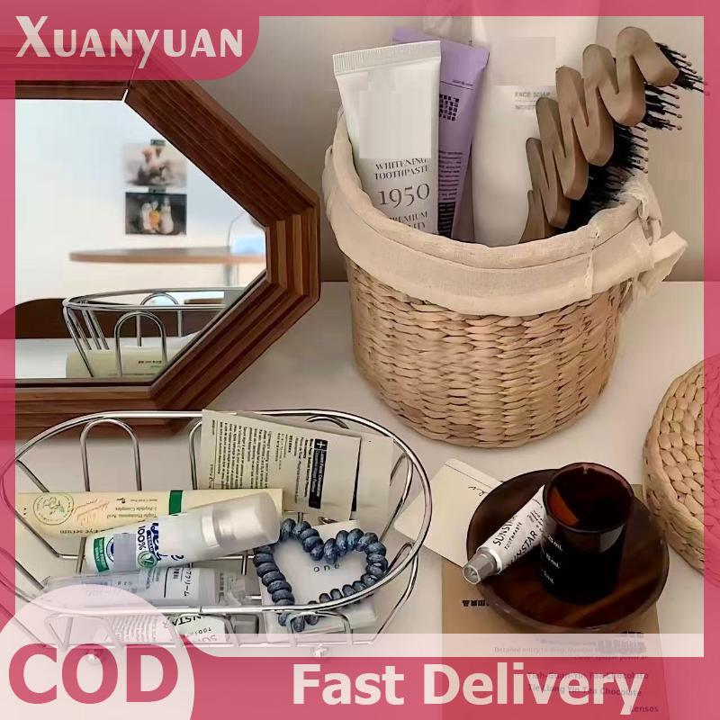 Giỏ đựng đồ sắt XUAN Sắp xếp đa năng cho phụ kiện, mỹ phẩm, trang điểm, bàn làm việc, đạo cụ ảnh, giỏ kệ VN