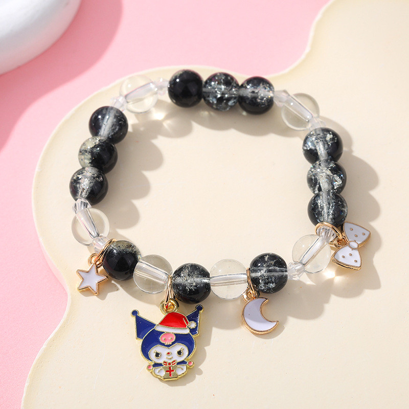 Vòng tay pha lê chó Sanrio ngọc bích dễ thương