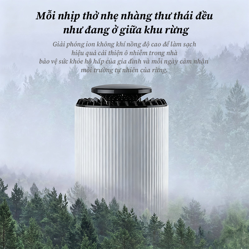 Máy Lọc Không Khí Mini Để Bàn，Công Nghệ HEPA Đèn UV，Làm sạch sâu Dùng Cho Văn Phòng  Gia Đình