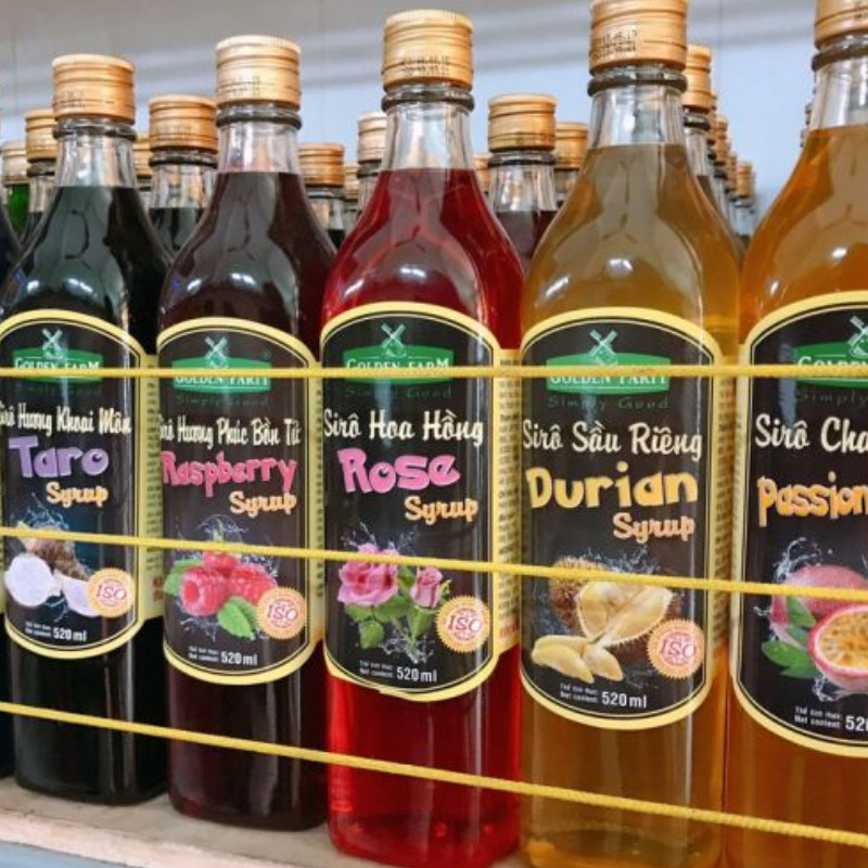 Siro Golden Farm 520ml, Siryp Hương Vị Đậm Đà cho các món đồ uống