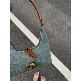 2025 Phong Cách Mới Niche Retro Denim Nách Túi Cao Cấp Cảm Giác Phù Hợp Với Túi Đeo Vai Đi Lại Túi Xách Thời Trang