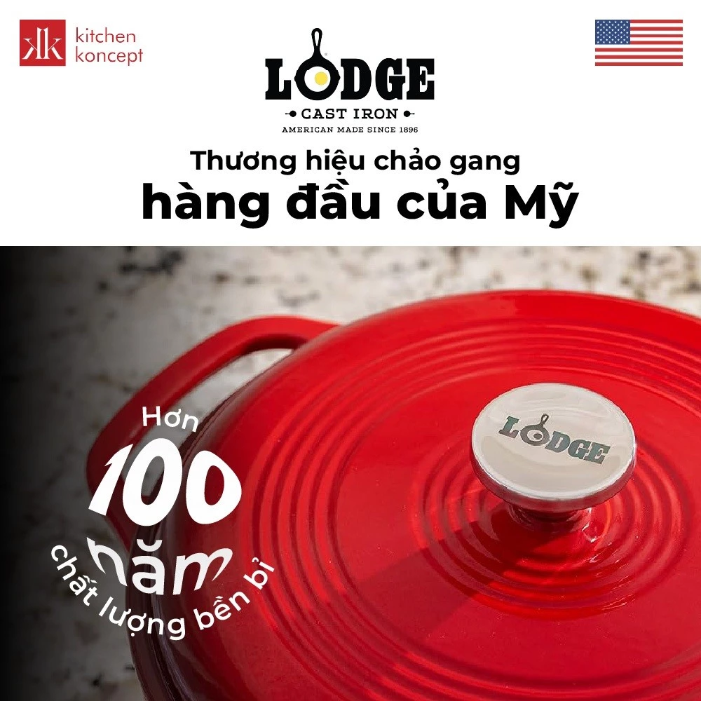 Nồi gang tráng men lodge