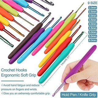 ⚡️COD⚡️Bộ 58 Dụng Cụ Đan Móc Len Thủ Công Cho Người Mới Bắt Đầu