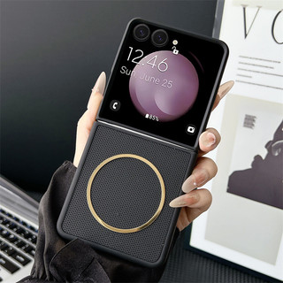 Ốp Da Từ Tính Họa Tiết Lưới Kim Cương Siêu Mỏng Cho Samsung Z Flip 7 Flip 7FE Z Flip 6 Z Flip 5 Z Flip 4 Z Flip 3 Vỏ Bảo Vệ Chống Sốc