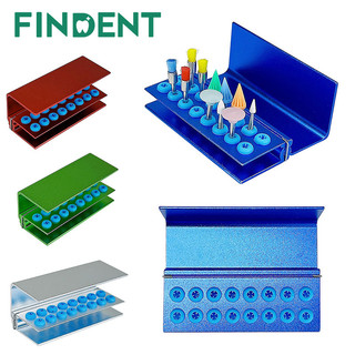 16 Lỗ Nha Khoa Bur Holder Block Station Sterilizer Case Endo File Burs Hộp Khử Trùng Hộp Tổ Chức Cho Tốc Độ Cao / Thấp