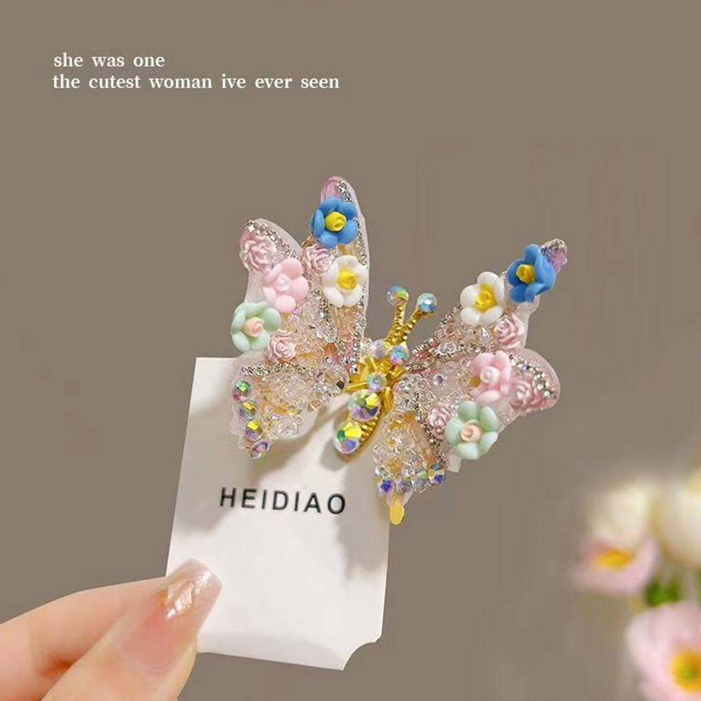 Kẹp Tóc Bướm Nhiều Màu Sắc Cho Nữ - Thanh Lịch Với Váy và Kiểu Tóc