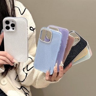 Sang Trọng Sáng Bóng Kim Cương Camera Lấp Lánh Bóng Ốp Lưng Cho iPhone17 16 15 14 13 12 11 Pro Max Plus Vỏ Bảo Vệ Chống Sốc