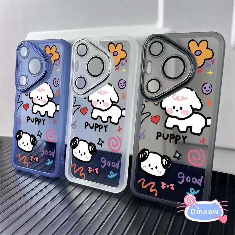Ốp Điện Thoại Hình Chó Trắng Graffiti Dễ Thương Cho Motorola Moto Edge 70 60 60S 50 Ultra Pro Fusion 40 S50 Neo G Stylus 5G E15 E14 G15 G14 G05 G04 G4S Ống Kính Hoa Kính Vỏ Cứng