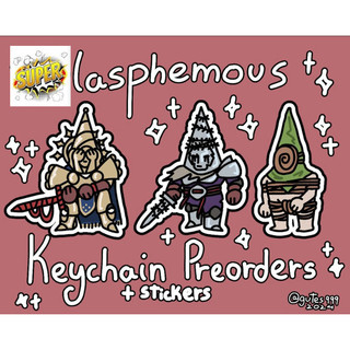 Móc khoá Blasphemous keychain + stickers. The penitent one, Crisanta, Deogracias