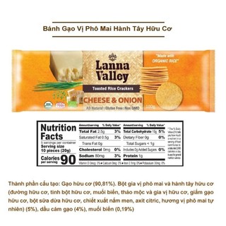 Bánh Gạo Hữu Cơ Lanna Valley 100g Đủ Vị Rice Cracker