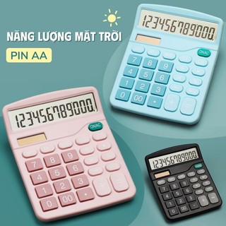 Máy Tính Bỏ Túi mini Cầm Tay , mẫu mã đẹp, chức năng 12 số, sử dụng năng lượng kép, tiện dụng cho công việc văn phòng