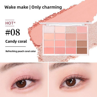 Wakemake16 Màu Phấn Mắt Tấm Làm Sáng Ngọc Trai Mờ Hồng Đất Màu Ngủ Lụa Mắt Tấm Trang Điểm Mắt