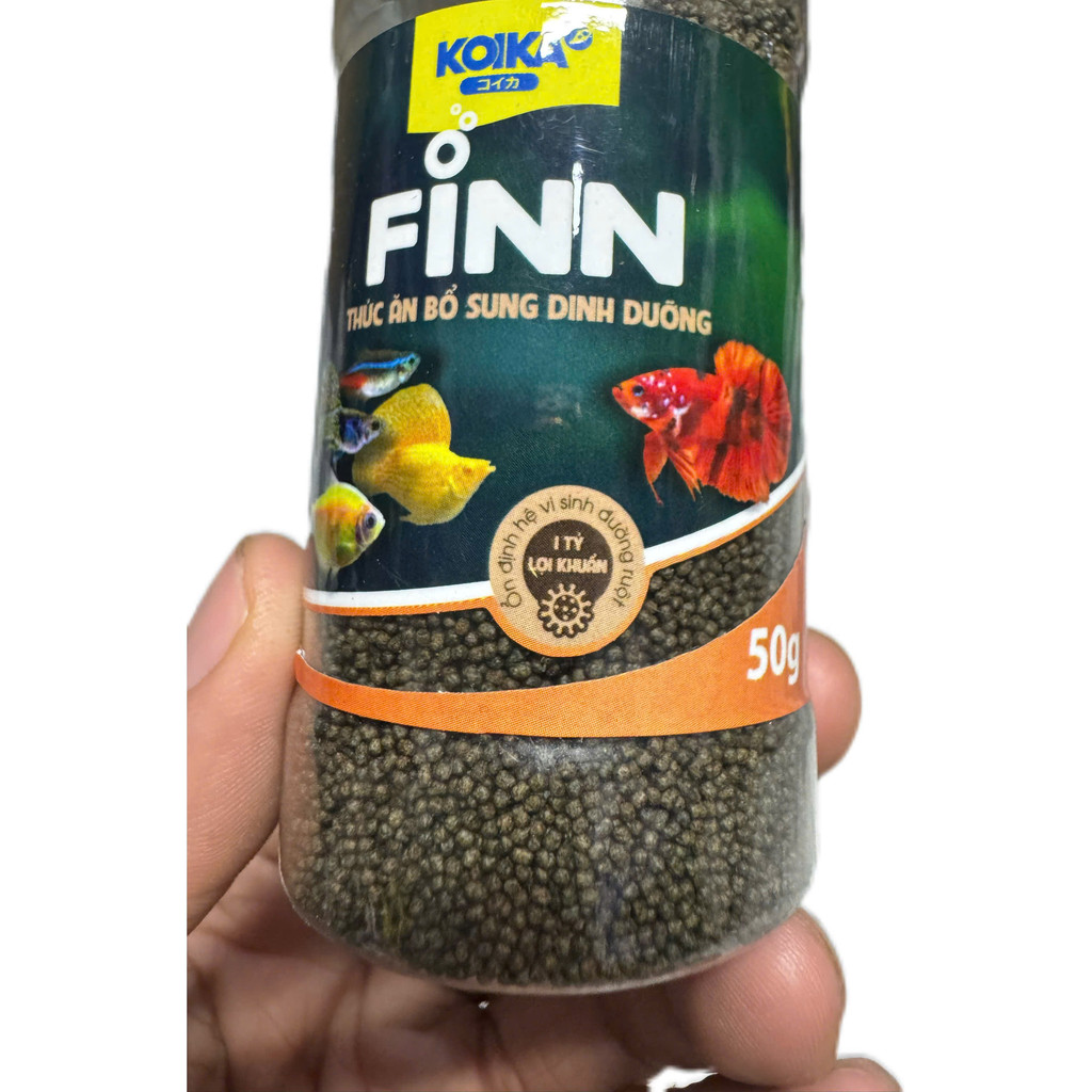 KoiKa FINN Hủ 50gram Cám Dinh Dưỡng Cho Cá Cảnh Thủy Sinh, Guppy, Beta,...(1 tỷ lợi khuẩn)