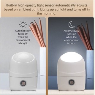 Đèn ngủ LED FURNICLICK, Cảm biến bảo vệ mắt kích hoạt cảm biến Đèn ngủ, Tiết kiệm năng lượng Mini 360° Xoay đèn đầu giường Mini cắm vào hành lang