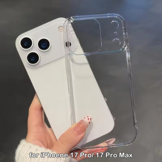 [JLK] Vỏ nhựa cứng trong suốt cứng sang trọng cho iPhone 17 Air 16 15 14 Plus 13 12 Pro Max Vỏ bóng siêu mỏng trong suốt
