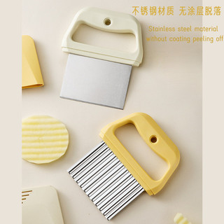 Dao sóng khoai tây bằng thép không gỉ, dụng cụ cắt khoai tây / dao khoai tây răng sói hình con sóng