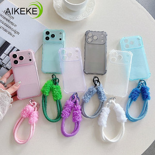 Ốp điện thoại mờ dây đeo sang trọng mùa thu đông cho OPPO Reno 14F 14 13 13F 12 12F 11 11F 10 9 Pro Plus 8 Pro 7 Lite 7Z 5G 4G Vỏ mềm trong suốt sang trọng bốn góc Vỏ mềm chống sốc