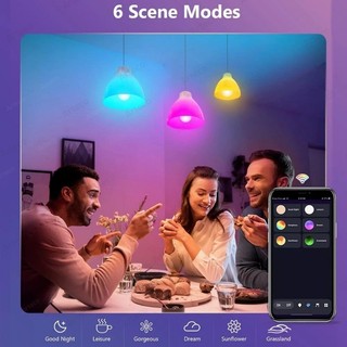 Bóng đèn LED thông minh Bluetooth AC 85-265V bóng đèn chiếu sáng di động 15W E27 CW + WW LED gia đình đổi màu