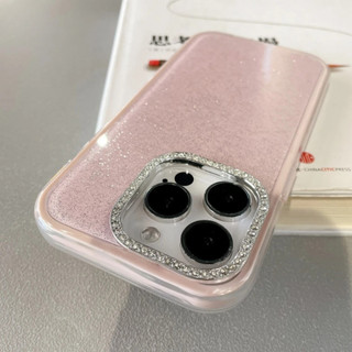 Sang Trọng Sáng Bóng Kim Cương Camera Lấp Lánh Bóng Ốp Lưng Cho iPhone17 16 15 14 13 12 11 Pro Max Plus Vỏ Bảo Vệ Chống Sốc