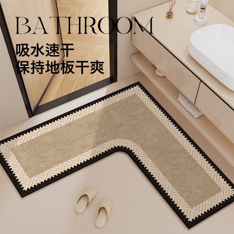 Thảm trải sàn chống bụi bẩn Dễ chăm sóc Chống mài mòn Hình chữ L thấm dầu