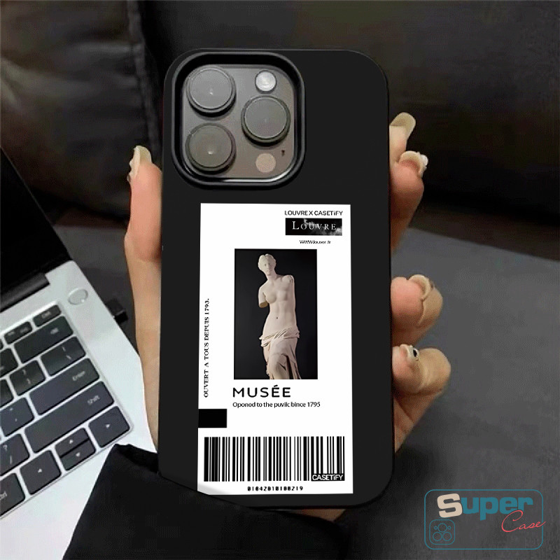 Ốp Lưng Tương Thích Cho IPhone 17 15 13 11 16 14 12 Pro Max Air 12 16 15 14 17 13 Pro 14 6 8 16 15 Plus X XR XS Max SE 2020 Điêu Khắc Nghệ Thuật Thời Trang Cánh Tay Gãy Mã Vạch Sao Kim Bìa mềm