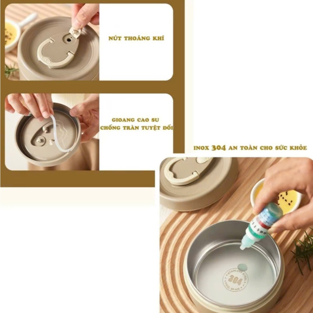 [TẶNG TÚI + ĐŨA THÌA] Hộp Đựng Cơm Giữ Nhiệt 3 Tầng – Dùng Được Lò Vi Sóng, Cơm Văn Phòng Cách Nhiệt
